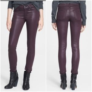 Rag & Bone burgundy coat legging jegging jeans 28